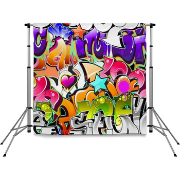 Graffiti Urban Art Background. Pole Pocket Backdrop
