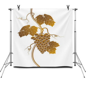 Grapes Silhouette Fleece Backdrop