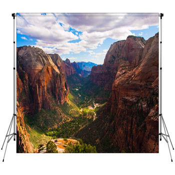 Great Landscape In Zion National Fleece Backdrop