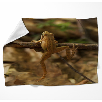 Greek Stream Frog (Rana Graeca) Woven Throw Blanket