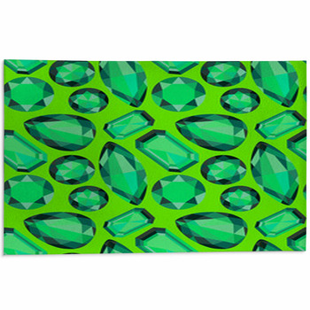 Green Emerald Seamless Pattern. EPS10. No Area Rug