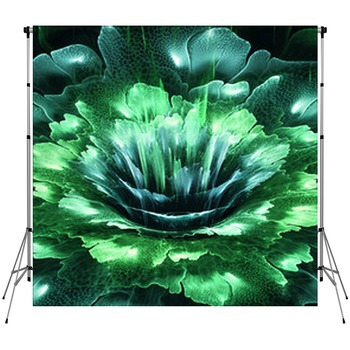 Green Floral Backdrops