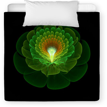 Green Flower Toddler Duvet