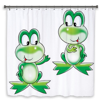 Green Frogs Shower Curtain