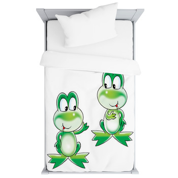 Green Frogs Toddler Duvet