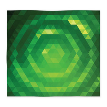 Green Grid Pattern Custom Size Floor Mat