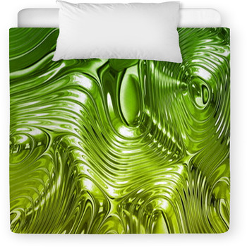 Green Liquid Metal Texture Toddler Duvet