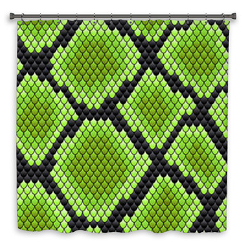 Green Seamless Pattern Of Custom Size Shower Curtain