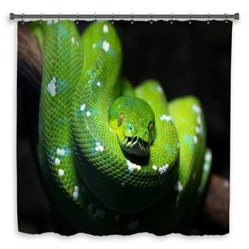 Green Snake Shower Curtain