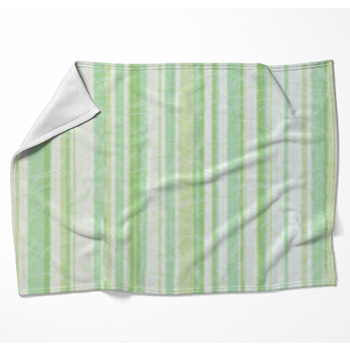 Green striped paper background Fleece Blanket