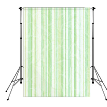 Green striped paper background Pole Pocket Backdrop