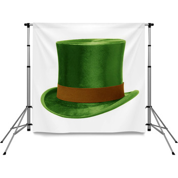 Green Top Hat Pole Pocket Backdrop