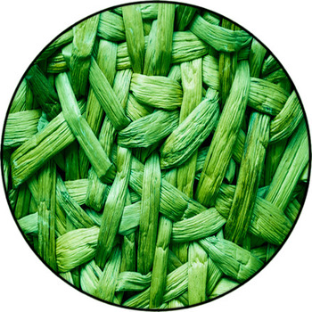 Green Wicker Straw Background Round Rug
