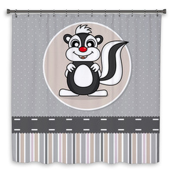 Greeting Card. Skunk Shower Curtain