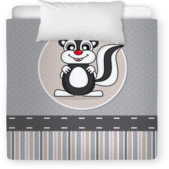 Greeting Card. Skunk Toddler Comforter