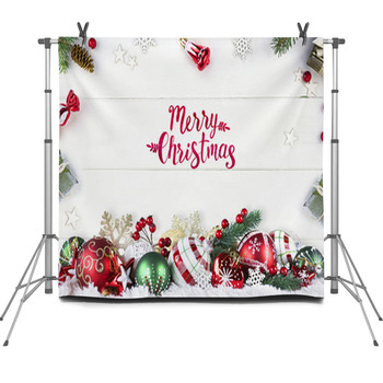 Greeting Festive Christmas Composition Fleece Backdrop