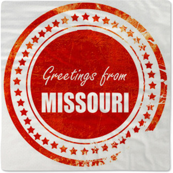 Greetings From Missouri Grunge Red Rubber Baby Blanket