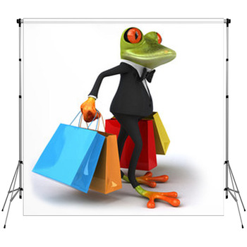 Grenouille Et Smoking Fleece Backdrop