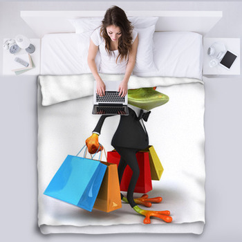 Grenouille Et Smoking Fleece Blanket