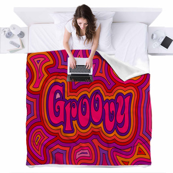 Groovy Fleece Bed Blanket
