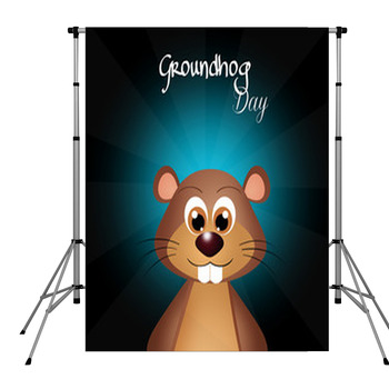 Groundhog Day Pole Pocket Backdrop