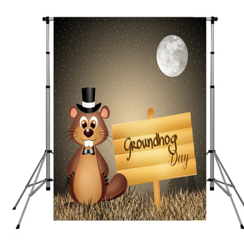 Groundhog Day Pole Pocket Backdrop