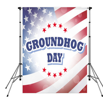 Groundhog Day Pole Pocket Backdrop