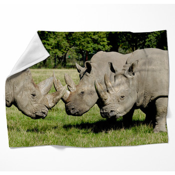 Group Of Rhino Fleece Blanket