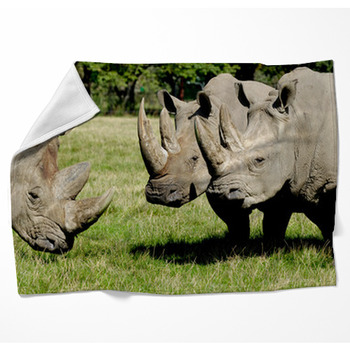 Group Of Rhino Woven Throw Blanket