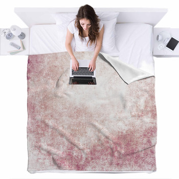 Grunge Background Fleece Bed Blanket