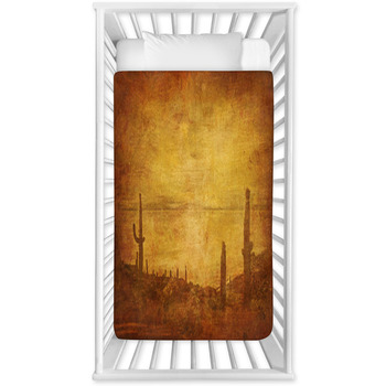 Grunge Background With Wild West Baby Crib Comforter