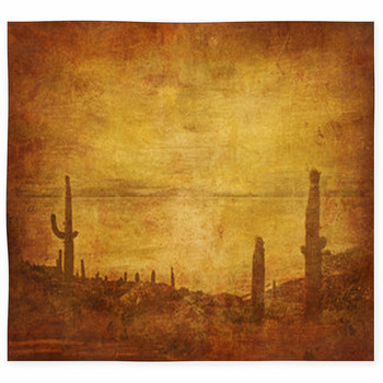 Grunge Background With Wild West Custom Size Floor Mat
