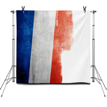 Grunge Flag Of France Fleece Backdrop
