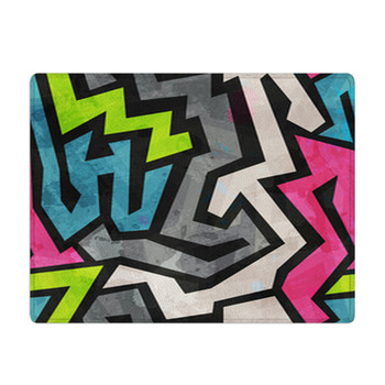 Grunge Graffiti Seamless Pattern Bath Mat