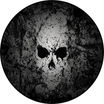 Black Background Scary Grunge Skull Area Rugs Living Room Round Floor Mat Carpet 
