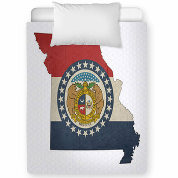 Grunge State Of Missouri Flag Map Toddler Comforter