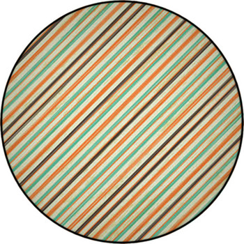 Grunge Vintage Retro Background With Stripes Round Rug
