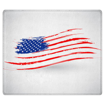 Grungy American Flag Background Area Rug