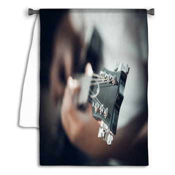 Guitar In The Hands Of The Young Man Towel