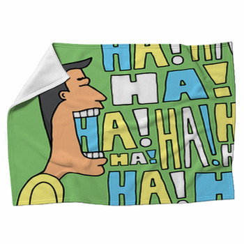 Guy Laughing Out Loud Fleece Blanket