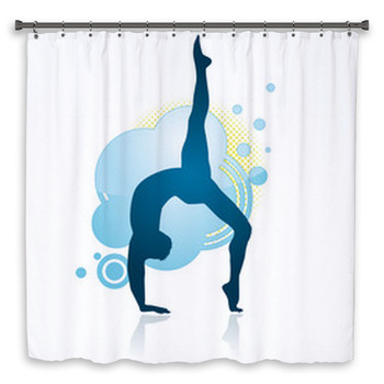 Gymnast Making A Figure Shower Curtain