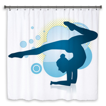 Gymnastic Figure Custom Size Shower Curtain