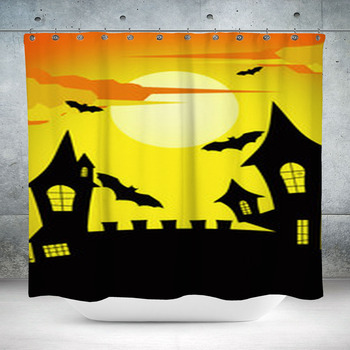 Halloween Night Horror Castle  Custom Size Shower Curtain