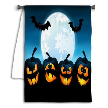 Details about   Halloween Night Moon Church Pumpkins Maple Waterproof Fabric Shower Curtain Set
