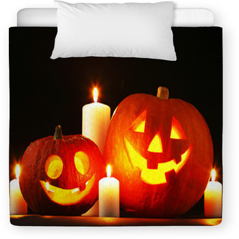 Halloween Pumpkins And Candles Toddler Comforter