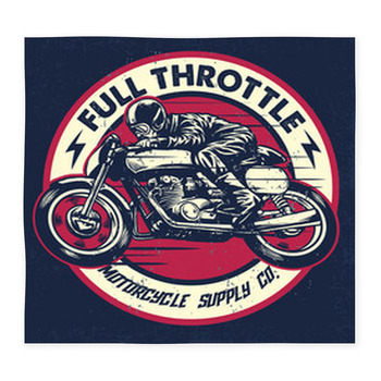 Hand Drawing Of Man Riding A Custom Size Floor Mat