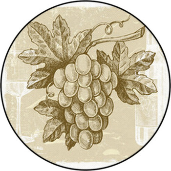 Hand Drawn Grape Round Rug