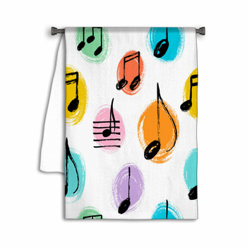 Hand Drawn Music Notes Seamless Pattern Vector Towel