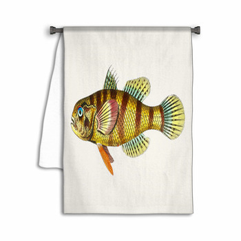 Hand Drawn Of Large Scaled Sciaena Towel