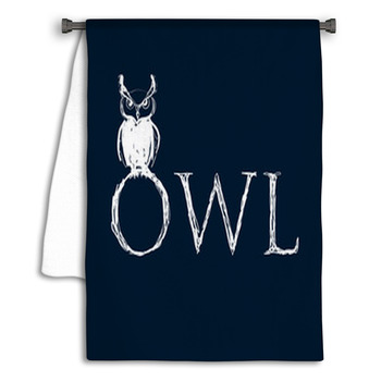 Hand Drawn Owl Towel